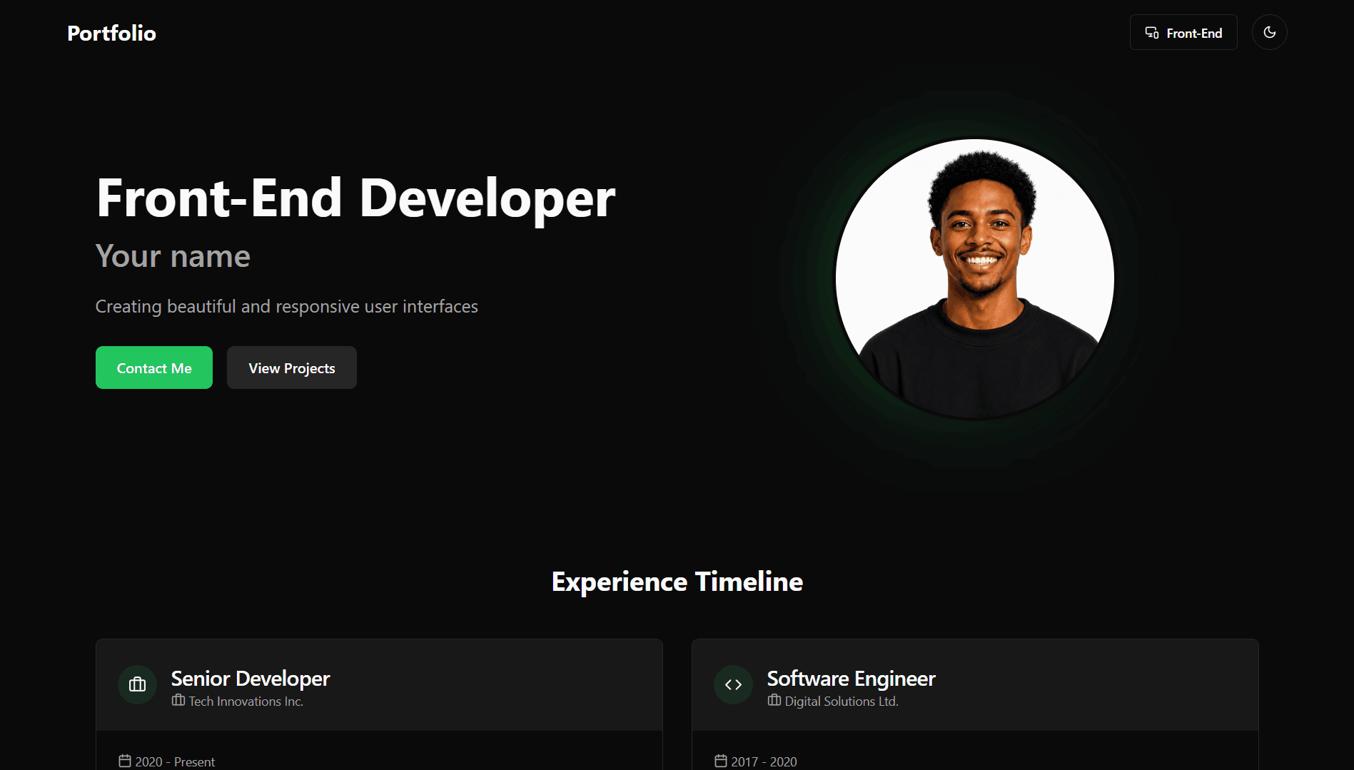 [Template] Dev portfolio